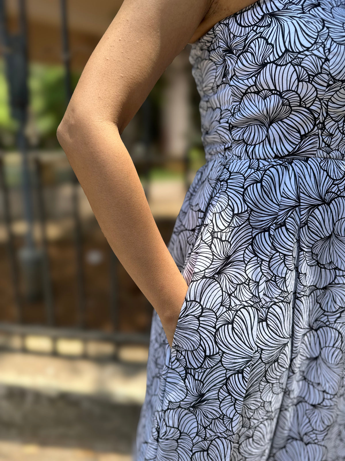 Aurora Dress - Floral Printed Strapless Midi Dress