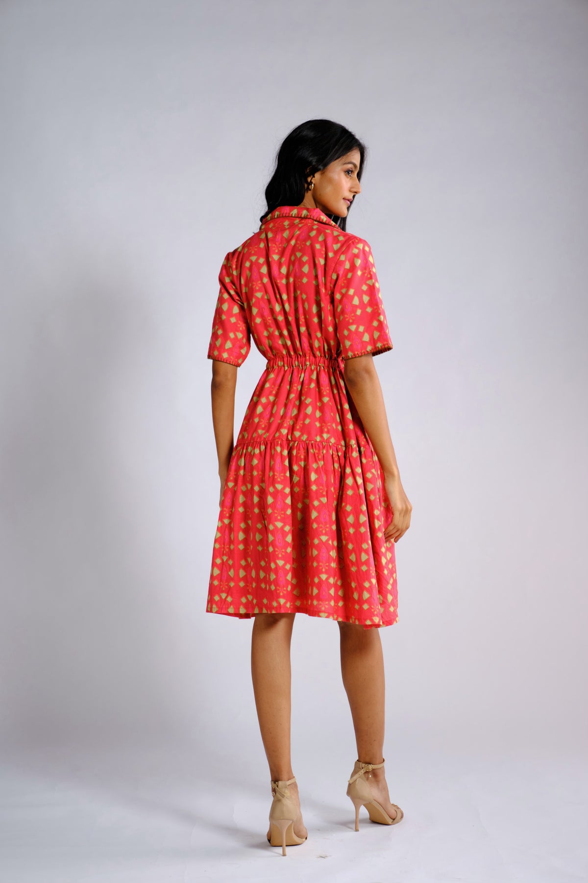 Reina Dress - Embroidered Shirt Dress for Women