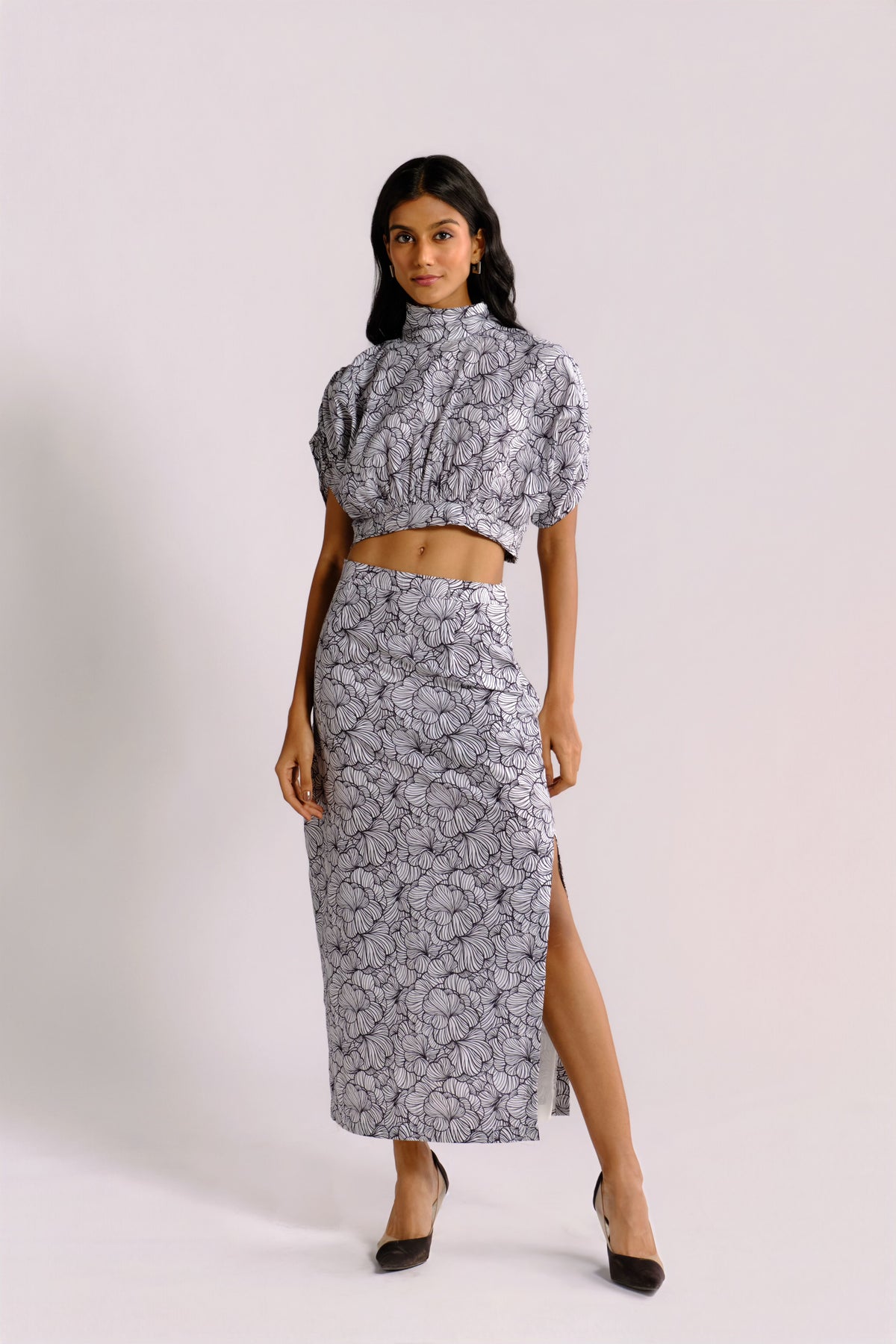 Amy Skirt - Printed Straight Skirt