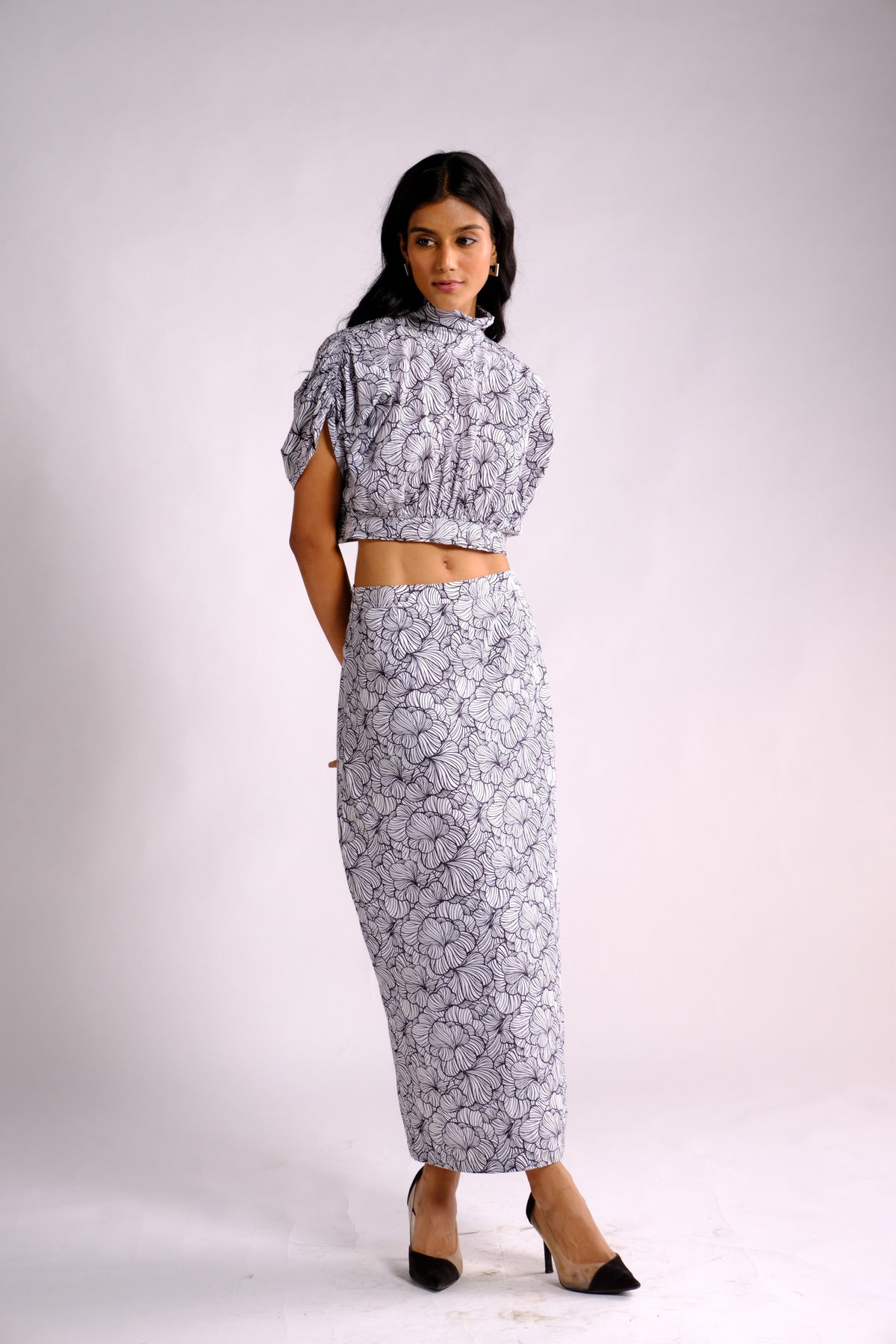 Amy Skirt - Printed Straight Skirt