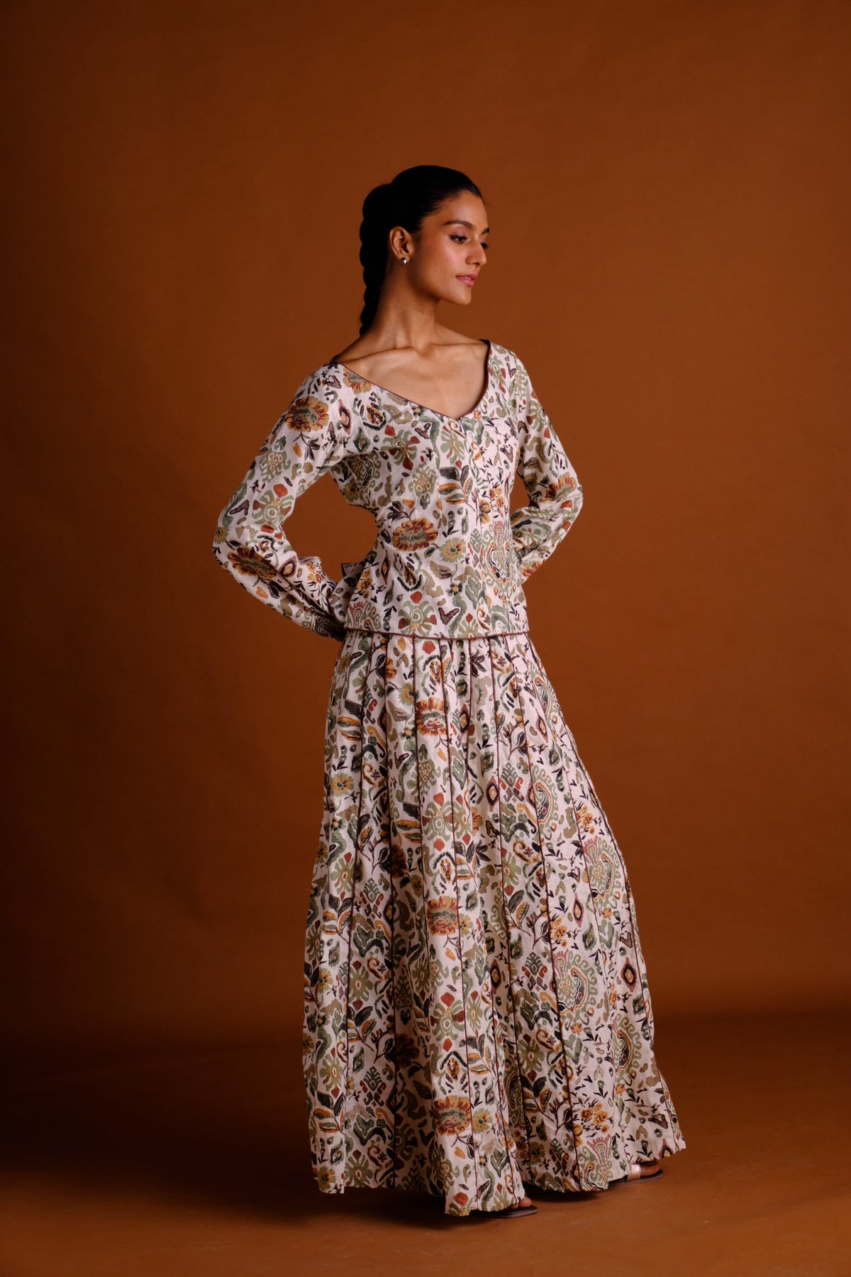 Ivy Top - Cream Panelled Peplum Top