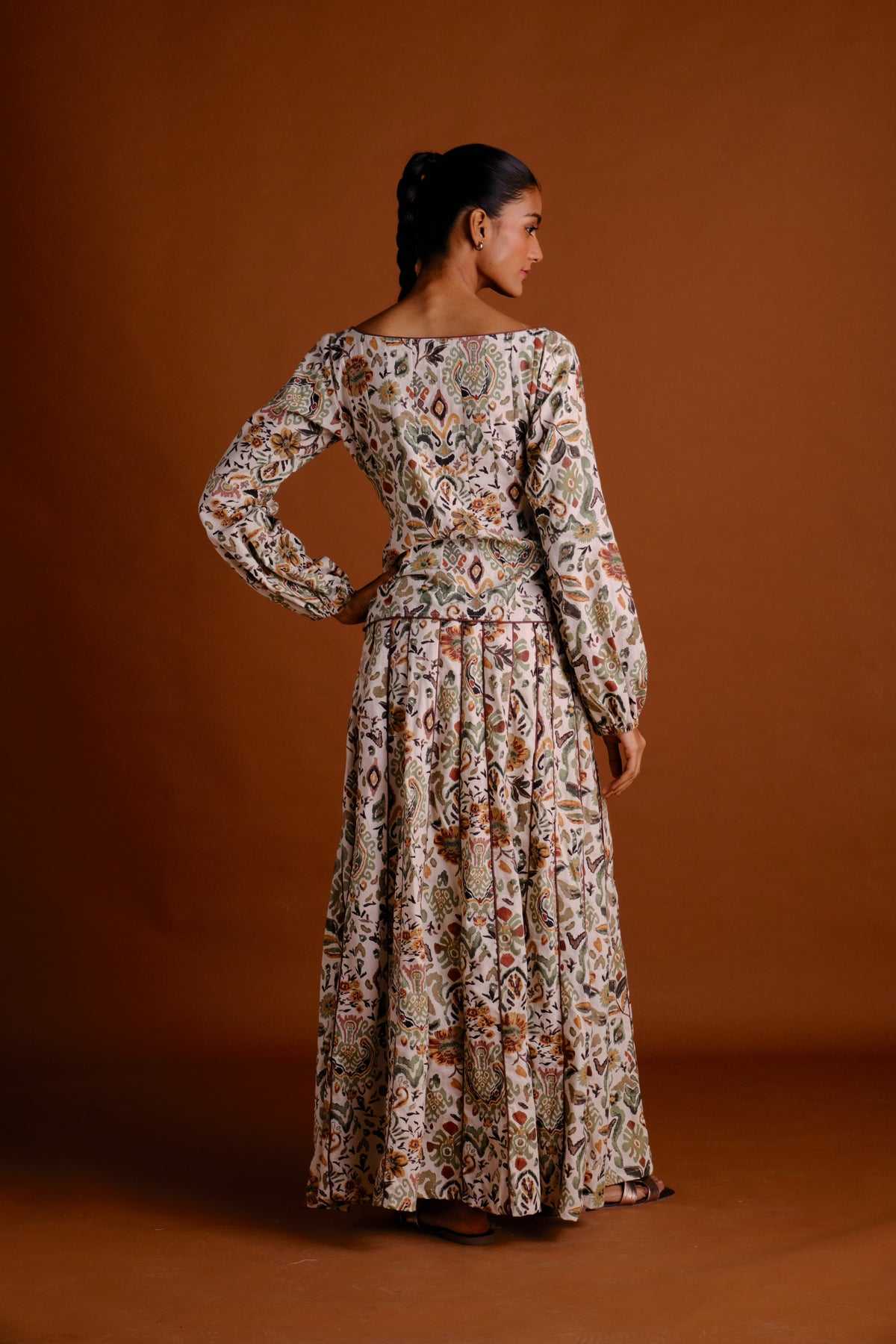 Ivy Skirt - Cream Panelled Maxi Skirt