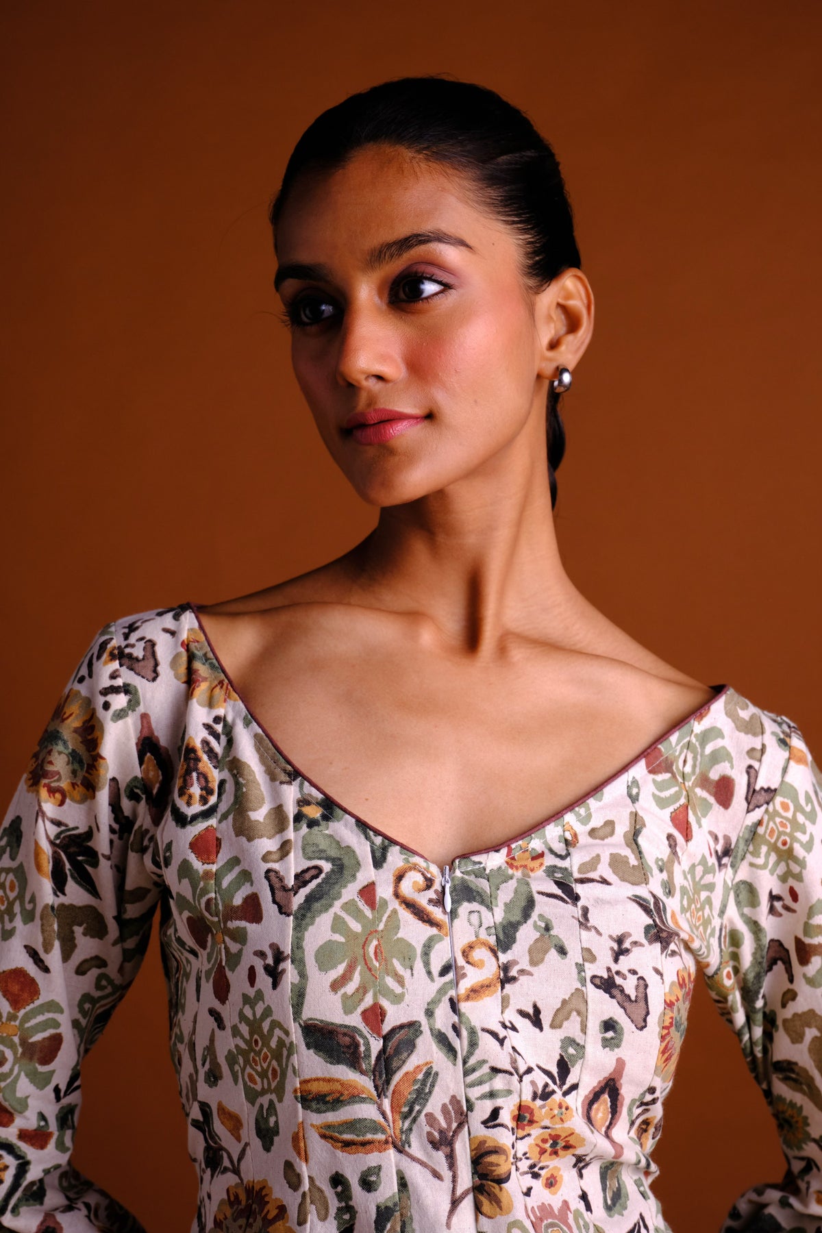 Ivy Top - Cream Panelled Peplum Top