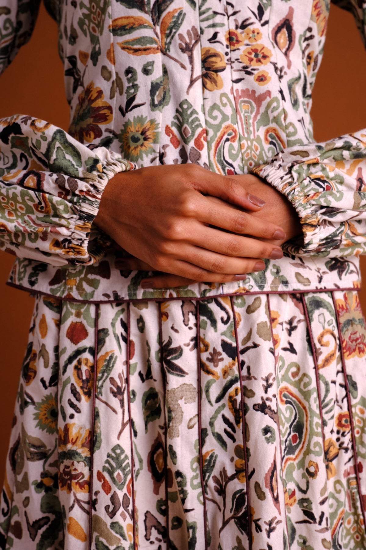 Ivy Top - Cream Panelled Peplum Top