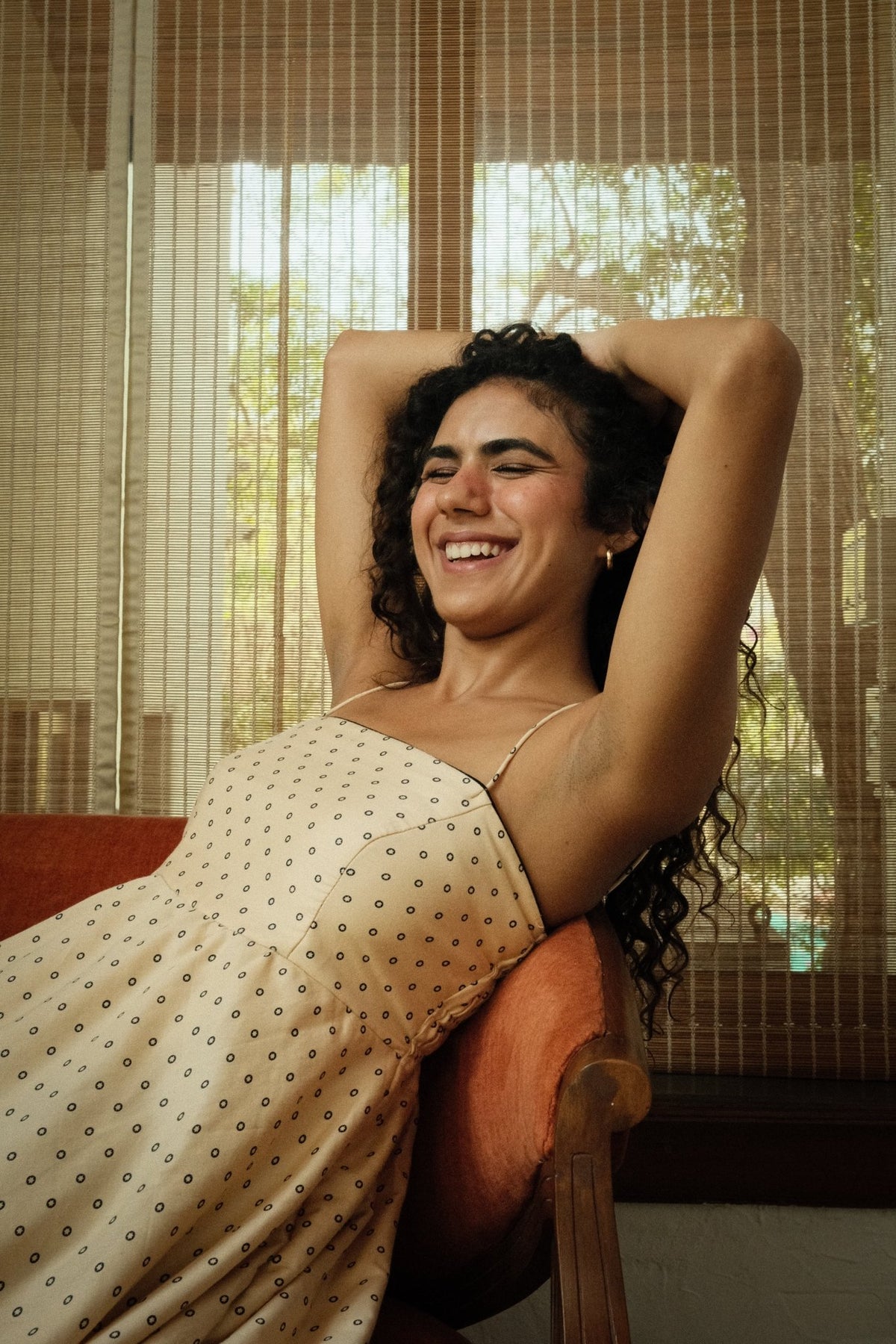 Aria Dress - Polka Printed Long Flared Dress